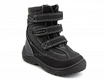 А43-038 Сурсил (Sursil-Ortho), ботинки детские ортопедические с высоким берцем, зимние, натуральный мех, кожа, текстиль, черный в Тюмени