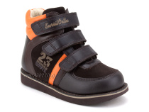 23-252 МАРК Сурсил (Sursil-Ortho), ботинки неутепленные с высоким берцем, кожа, нубук, коричневый, оранжевый в Тюмени
