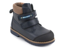 505-MSС (23-25)  Минишуз (Minishoes), ботинки ортопедические профилактические, демисезонные неутепленные, кожа, темно-синий в Тюмени