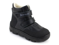 BL-271(05) Боттилини (Bottilini), ботинки  детские демисезонные  ортопедические профилактические, кожа, байка, черный в Тюмени