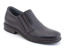 51213  ШагоВита (Shagovita), туфли школьные профилактические  для мальчиков, кожа, черный в Тюмени