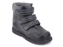 AV23-208-1 МАРК Сурсил (Sursil-Ortho), ботинки антиварусные берец,  демисезонные, байка, кожа, спилок, серый, черный в Тюмени