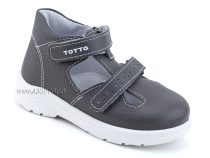 0228-821 Тотто (Totto), туфли детские ортопедические профилактические, кожа, серый в Тюмени