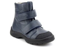 338-712 Тотто (Totto), ботинки детские утепленные ортопедические профилактические, кожа, синий в Тюмени