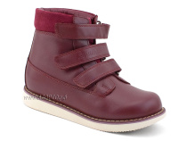 23-244 Сурсил (Sursil-Ortho), ботинки детские утепленные с высоким берцем, кожа, бордовый в Тюмени