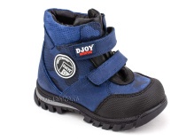 031-600-013-05-240 (21-25) Джойшуз (Djoyshoes) ботинки детские зимние ортопедические профилактические, натуральный мех, кожа, темно-синий, милитари в Тюмени