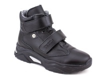 3541-131 Тотто (Totto), ботинки детские утепленные ортопедические профилактические, кожа, байка, чёрный в Тюмени