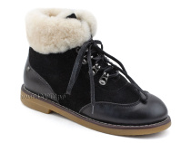 А44-071-2 Сурсил (Sursil-Ortho), ботинки детские ортопедические профилактичские, зимние, натуральный мех, замша, кожа, черный в Тюмени
