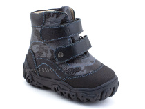 520-10 (21-26) Твики (Twiki) ботинки детские зимние ортопедические профилактические, кожа, натуральный мех, черный, камуфляж в Тюмени
