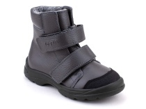 338-721 Тотто (Totto), ботинки детские утепленные ортопедические профилактические, кожа, серый. в Тюмени