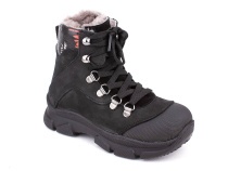 2644-А-01 (26-30) Миниколор (Minicolor), ботинки зимние детские ортопедические профилактические, нубук, натуральный мех, черный в Тюмени