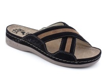 800/2V Леди (Ledi Anatomic)  сандалии открытые для взрослых ортопедические, замша, черный в Тюмени