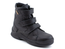 БК4-666-304-000-3 Орфея (Orfeya), ботинки зимние детские  антиварусные ортопедические с высоким берцем, искуственный мех, кожа, черный в Тюмени