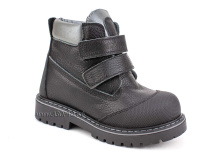 750-49 (26-30) Миниколор (Minicolor), ботинки детские демисезонные ортопедические профилактические, кожа, байка, черный в Тюмени
