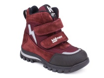 5008-25 (26-30) Кидмен (Kidmen), ботинки ортопедические профилактические, демисезонные утепленные, мембрана, нубук, байка, бордовый в Тюмени