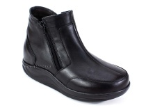 84-11И-2-490/58 Рикосс (Ricoss) ботинки для взрослых демисезонные утепленные, ворсин, кожа, черный, полнота 9 в Тюмени
