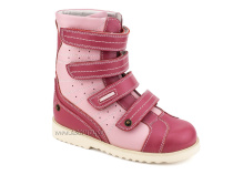 23-220-1 Сурсил-Орто (Sursil-Ortho), ботинки демисезонные детские ортопедические  с тутором, кожа, розовый в Тюмени